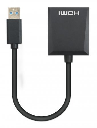 Manhattan 153690 stacja dokująca Przewodowa USB 3.2 Gen 1 (3.1 Gen 1) Type-A Czarny