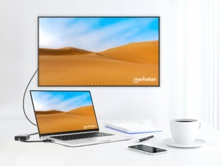 Manhattan 153690 stacja dokująca Przewodowa USB 3.2 Gen 1 (3.1 Gen 1) Type-A Czarny