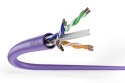 Digitus Kabel instalacyjny kat.6, U/UTP, Dca, AWG 23/1, LSOH, 500m, fioletowy, szpula