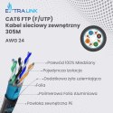 Extralink CAT5E FTP (F/UTP) Zewnętrzny żelowany | Kabel sieciowy skrętka | 305M