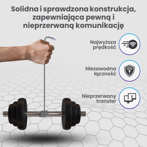 Extralink Kabel sieciowy skrętka CAT6A FTP (F/FTP) V2 Wewnętrzny 500M LSZH