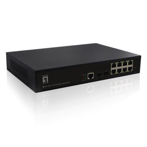 10-portowy zarządzalny przełącznik gigabitowy L2, 2x GE SFP Producent: LEVELONE (GEL-1061V2)
