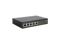 5-portowy gigabitowy przełącznik PoE Smart Lite - 802.3at/af PoE - 4 wyjścia PoE - Budżet mocy 60 W PoE (GES-2105P)