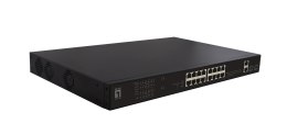 LevelOne FGP-2031 przełącznik sieciowy Nie zarządzany Fast Ethernet (10/100) Obsługa PoE 1U Czarny