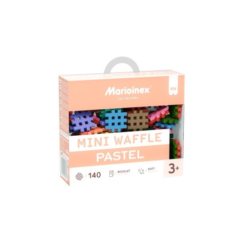Klocki konstrukcyjne Marioinex Mini Waffle, 140 elementów pastelowe