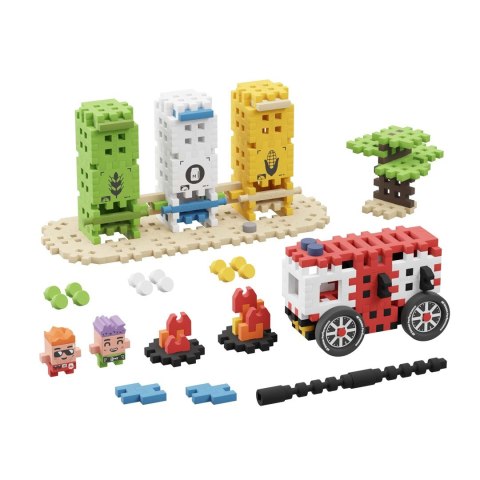 Klocki konstrukcyjne Marioinex Mini Waffle - City: Akcja strażacka, 148 elementów