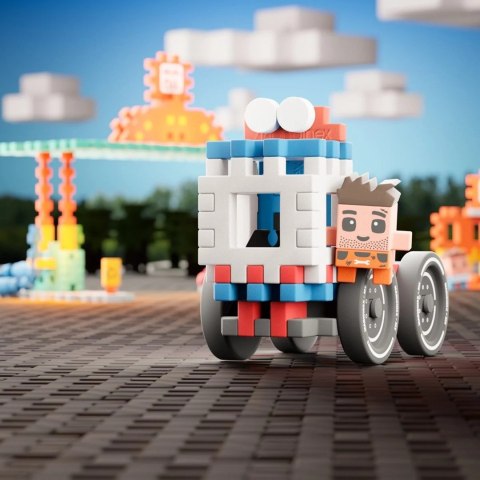 Klocki konstrukcyjne Marioinex Mini Waffle - City: Stacja paliw, 148 elementów