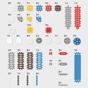 Klocki konstrukcyjne Marioinex Mini Waffle Konstruktor, 140 elementów