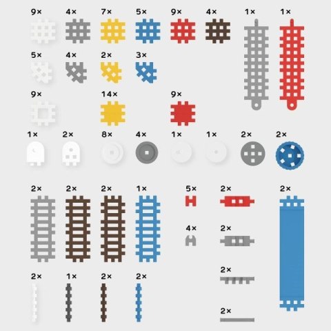 Klocki konstrukcyjne Marioinex Mini Waffle Konstruktor, 140 elementów
