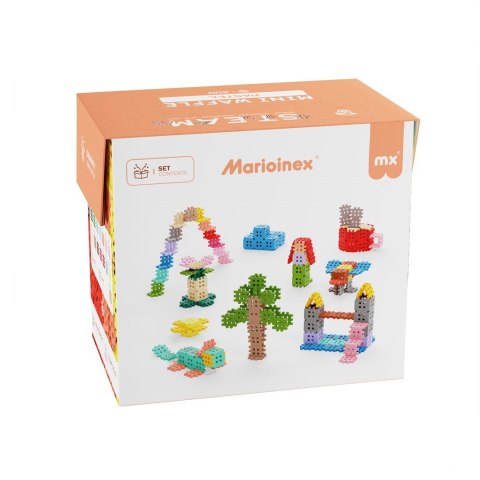 Klocki konstrukcyjne Marioinex Mini Waffle, 300 elementów pastelowe