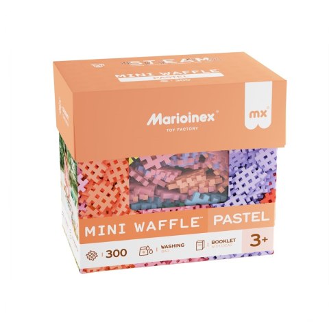 Klocki konstrukcyjne Marioinex Mini Waffle, 300 elementów pastelowe