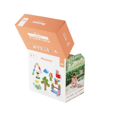 Klocki konstrukcyjne Marioinex Mini Waffle, 300 elementów pastelowe