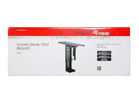 Equip 650892 uchwyt do komputera Uchwyt procesora pod biurkiem Czarny