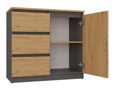 KOMODA 1 DRZWI 3 SZUFLADY ANT/ART BLAT ART KOMPLET