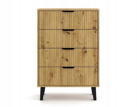 KOMODA SCANDI 4S SLIM DĄB ARTISAN
