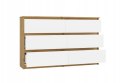 M6 MALWA KOMODA 120CM 6 SZUFLAD ART/BIEL KOMPLET