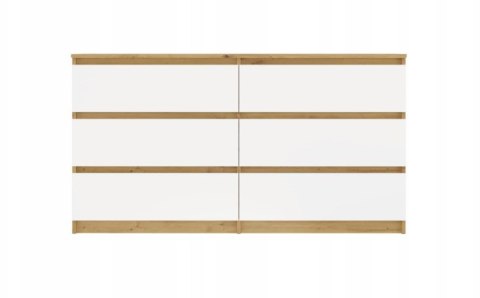 M6 MALWA KOMODA 140 CM 6 SZUFLAD ART/BIEL KOMPLET