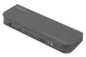 Digitus Przełącznik KVM, 4-portowy, 4K 60 Hz, 4 x DP in, 1 x DP/HDMI out