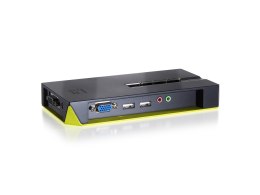 LevelOne KVM-0421 przełącznik KVM Czarny, Zielony