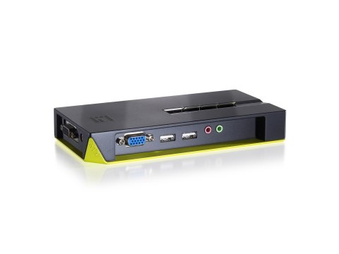 LevelOne KVM-0421 przełącznik KVM Czarny, Zielony