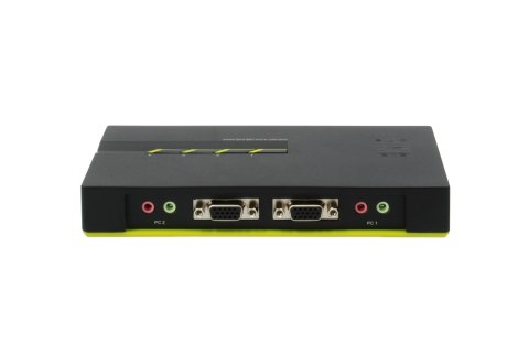 LevelOne KVM-0421 przełącznik KVM Czarny, Zielony