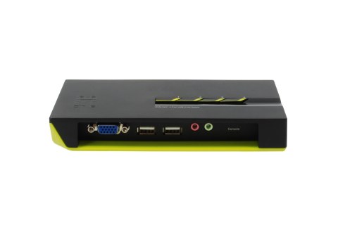 LevelOne KVM-0421 przełącznik KVM Czarny, Zielony