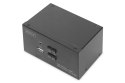 Przełącznik KVM, 2-portowy, podwójny wyświetlacz, 4K, HDMI