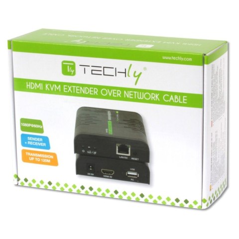 Techly IDATA HDMI-KVM2 przedłużacz KVM Nadajnik i odbiornik