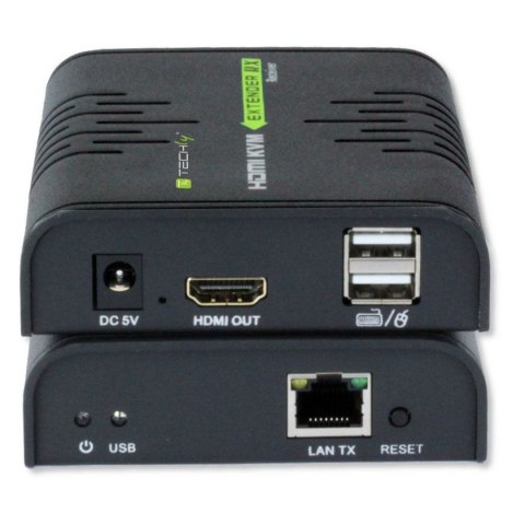 Techly IDATA HDMI-KVM2 przedłużacz KVM Nadajnik i odbiornik