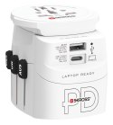 Adapter podróżny SKROSS Pro Light USB AC45PD World z USB-C biały