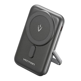 Bezprzewodowy magnetyczny powerbank Vention 20W PD 10000 mAh czarny