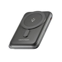 Bezprzewodowy magnetyczny powerbank Vention 20W PD 10000 mAh czarny