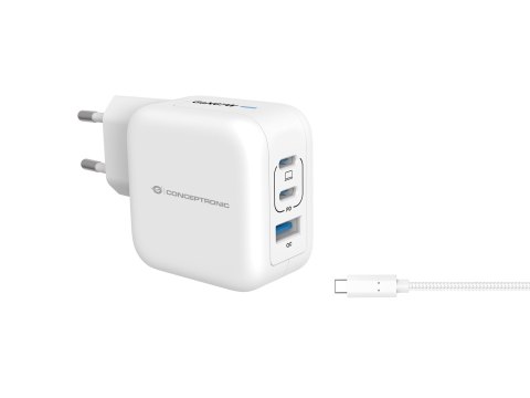Conceptronic ALTHEA17W ładowarka do urządzeń przenośnych Uniwersalne Biały Prąd przemienny Szybkie ładowanie Wewnętrzna