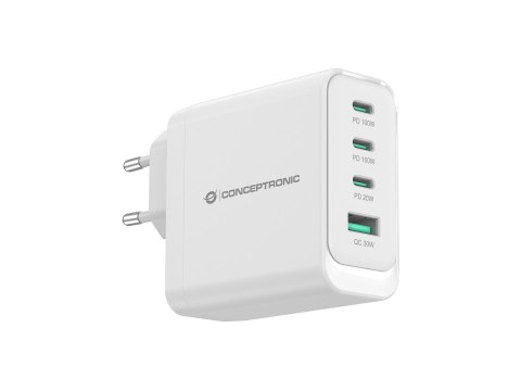 Conceptronic ALTHEA22W100 ładowarka do urządzeń przenośnych Uniwersalne Biały Prąd przemienny Szybkie ładowanie Wewnętrzna
