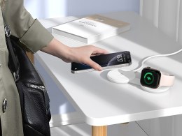 Conceptronic GORGON04W ładowarka do urządzeń przenośnych Smartfon, Smartwatch Biały Prąd przemienny Bezprzewodowe ładowanie Wewn