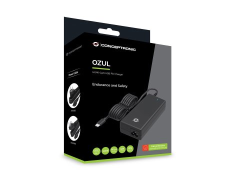 Conceptronic OZUL03BE adapter zasilający/ inwentor Wewnętrzna 100 W Czarny