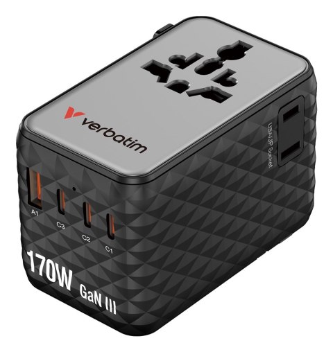 Uniwersalny zasilacz podróżny Verbatim Charge 'N' Travel 170 W