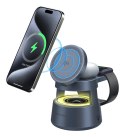 4smarts 541327 ładowarka do urządzeń przenośnych Słuchawki, Smartfon, Smartwatch Szary USB Bezprzewodowe ładowanie Wewnętrzna