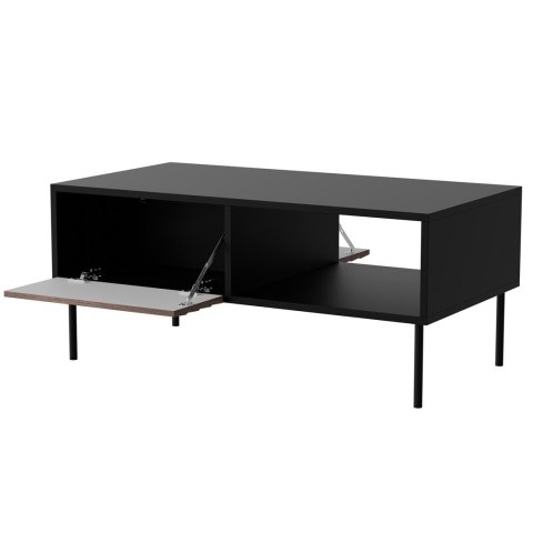 Ława/Stolik CORTINA 100x55x45 czarny/orzech