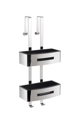 POSEIDON SHWR BASKET RECTANG POLISH/BLK