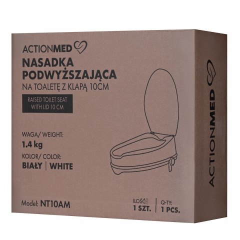 Nasadka podwyższająca na toaletę z klapą 10cm