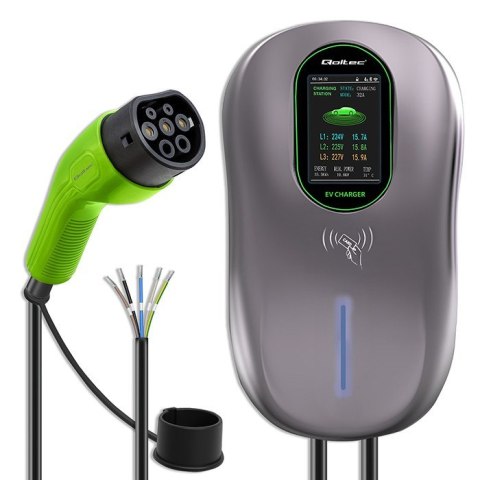 Qoltec Stacja ładowania 2w1 Typ2 22kW Wi-fi