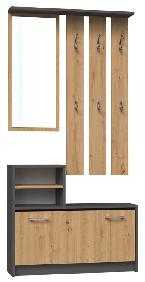 GARDEROBA SZAFKA NA OBUWIE ANTRACYT/ARTISAN