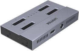 Unitek USB4 4-kieszeniowa stacja dokująca/ klonująca M.2 SSD