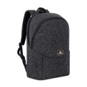 Plecak na laptop 15,6", RIVACASE Anvik, 15L, czarny, z materiału wodoodpornego, kieszenie na tablet 10,5", smartfon, dokumenty, 