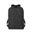 Plecak na laptop 15,6", RIVACASE Anvik, 15L, czarny, z materiału wodoodpornego, kieszenie na tablet 10,5", smartfon, dokumenty, 