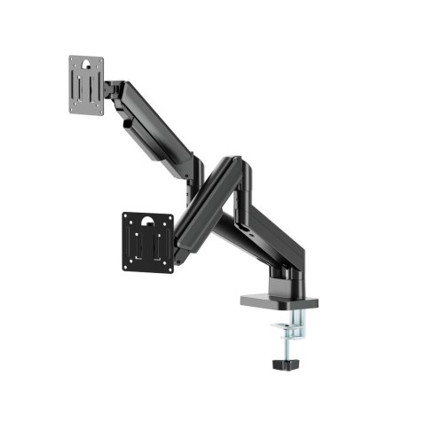 GEMBIRD BIURKOWE RAMIĘ/UCHWYT NA DWA MONITORY (REGULOWANE) 17"-32", OBCIĄŻENIE DO 10KG, KOLOR CZARNY