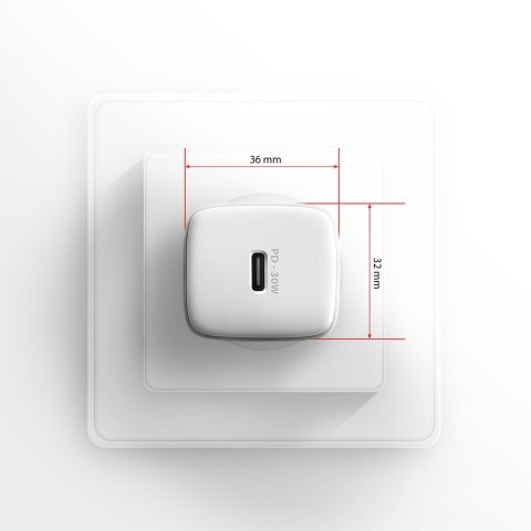 AXAGON AXAGON Sil wallcharger 1x port USB-C, PD3.0 /PPS/QC4+/SFC/AFC/Apple, 30w | ACU-PD30W