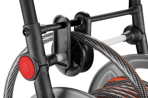 Wózek na wąż ogrodowy NEO T N15-792, metalowy, do 60m węża 1/2", z prowadnicą