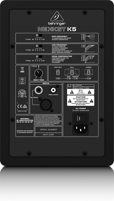 Behringer NEKKST K5 głośnik Czarny Przewodowa 150 W